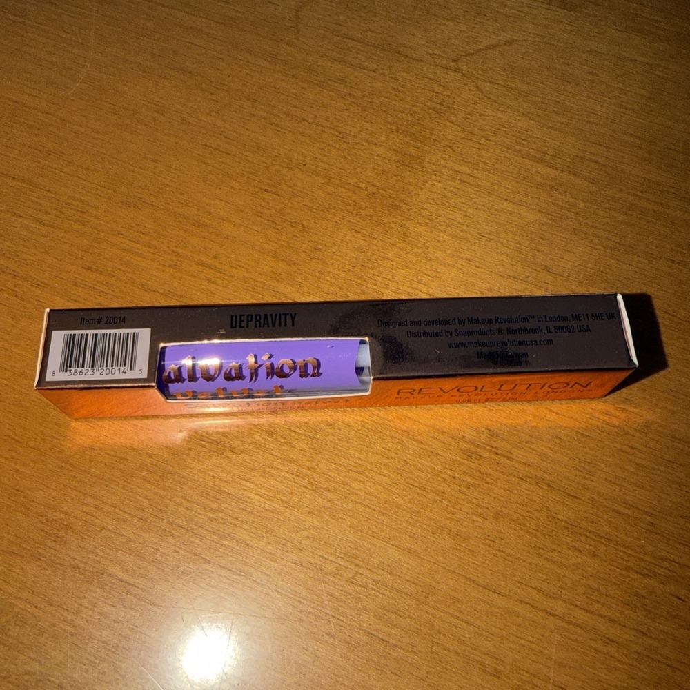 NEW Revolution Salvation Velvet Lip Lacquer Violet Depravity Long Wearing Matte